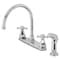 Kingston Brass KB4721BXSP Two-Handle Centerset Kitchen Faucet with Side Sprayer, Polished Chrome KB4721BXSP - alternate 1
